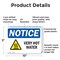 Signmission Hot Surface Sign, 7 in H x 10 in W, Plastic, Very Hot Water OS-2PACK-NS-P-710-L-18872 - alternate 4